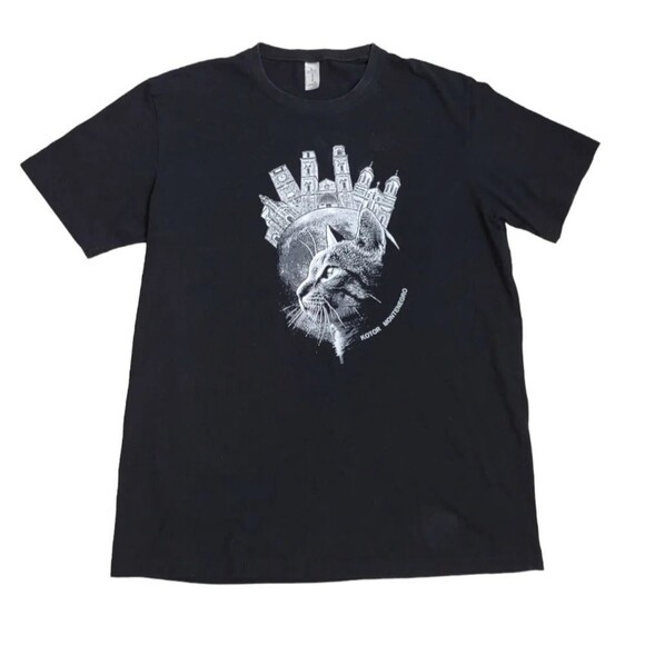 Cat Shirt Serbia Cat Logo Black T Shirt Top size Large - Picture 2 of 9